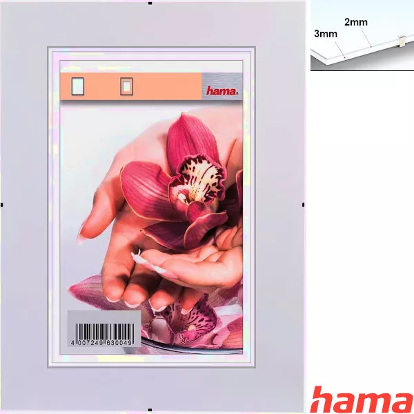 Hama Bildhalter Clip-Fix Antireflexglas