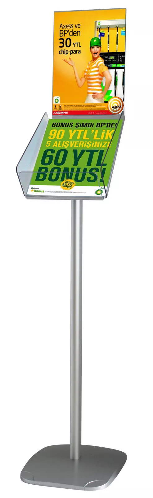 Boden-Prospektständer Pillar, 3 x DIN A4