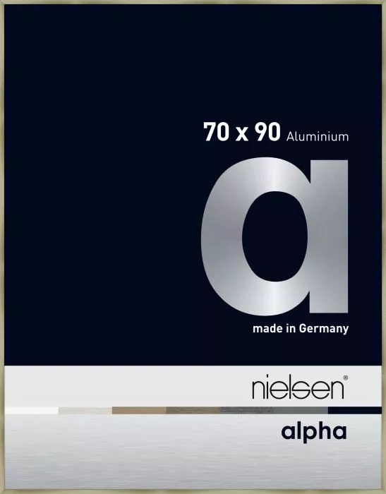 Alpha Alu Wechselrahmen Brushed Edelstahl 70,0x90,0cm Normalglas