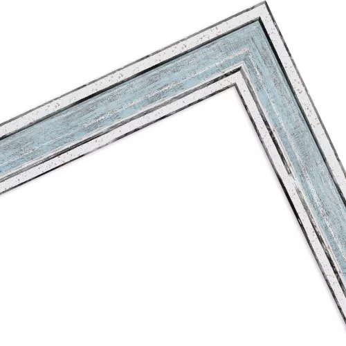 Holzrahmen Greiz Blau 21x29,7 ohne Glas mit Rückwand