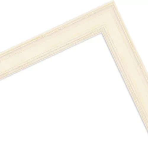 Holzrahmen Guben Weiß, gemasert 10x20 ohne Glas mit Rückwand