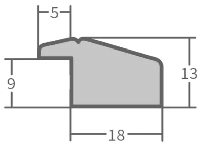 Holzrahmen Zittau Taupe 50x60 ohne Glas mit Rückwand