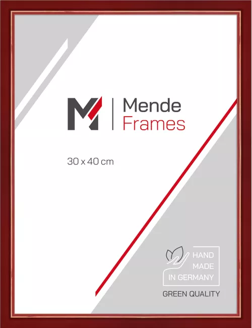 Holzrahmen Plauen Rot 24x30 ohne Glas mit Rückwand