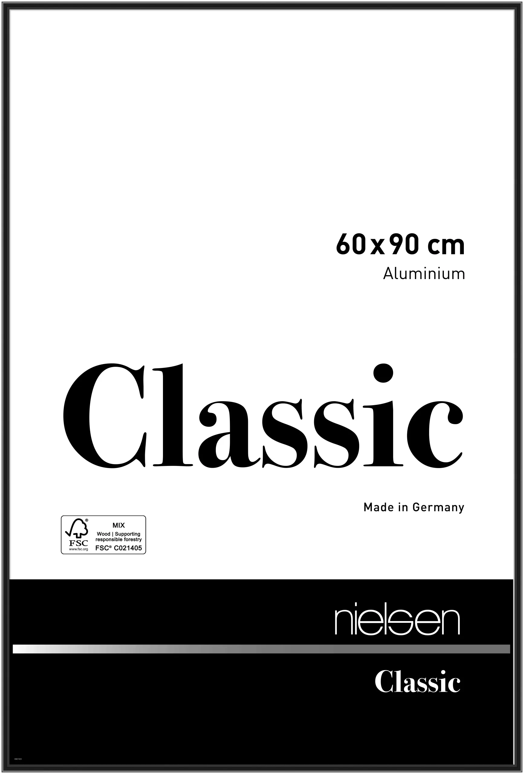 Nielsen Alurahmen Classic Schwarz glanz 60,0x90,0cm