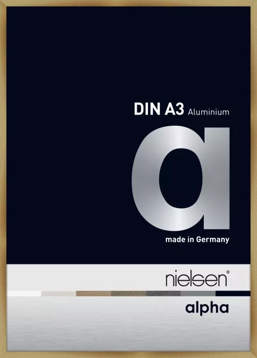 Alpha Alu Wechselrahmen Brushed Amber 29,7x42,0cm Museumsglas
