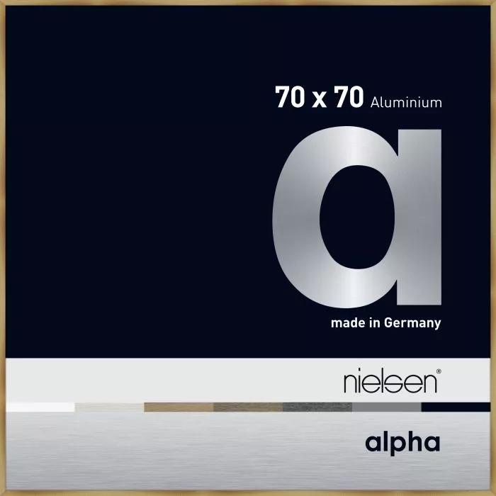 Alpha Alu Wechselrahmen Brushed Amber 70,0x70,0cm Normalglas