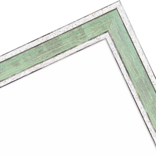 Holzrahmen Greiz Hellgrün 50x75 ohne Glas mit Rückwan
