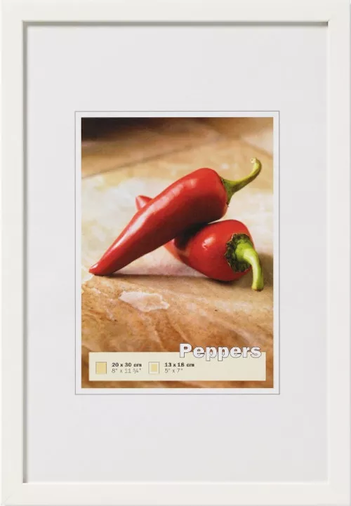 Holzrahmen Peppers 7,0x10,0cm Weiß