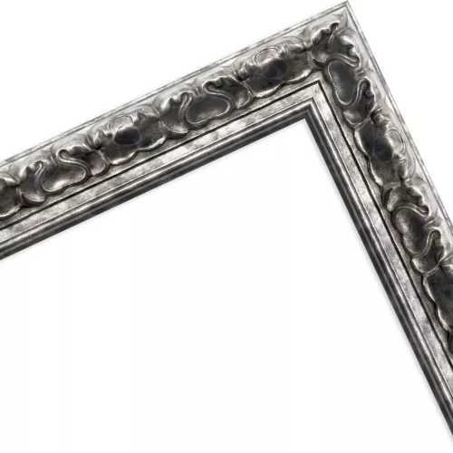 Barockrahmen Gera Silber 30x90 Kunstglas