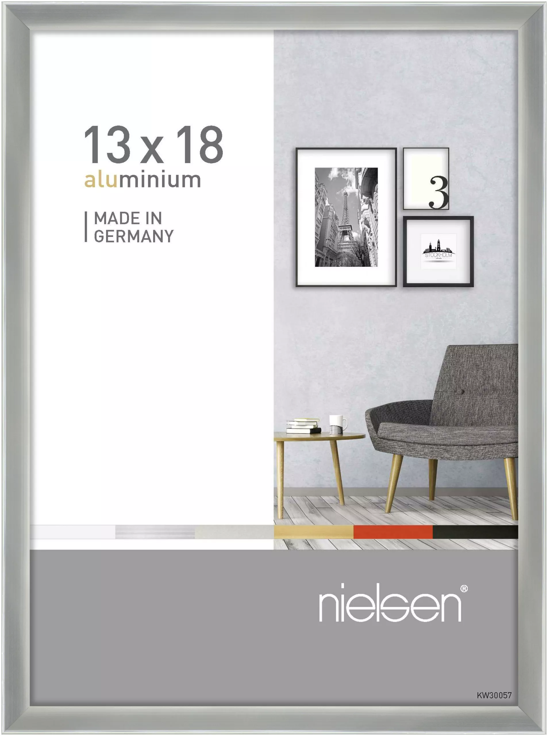Alu-Wechselrahmen Pixel Silber glanz 13,0x18,0cm
