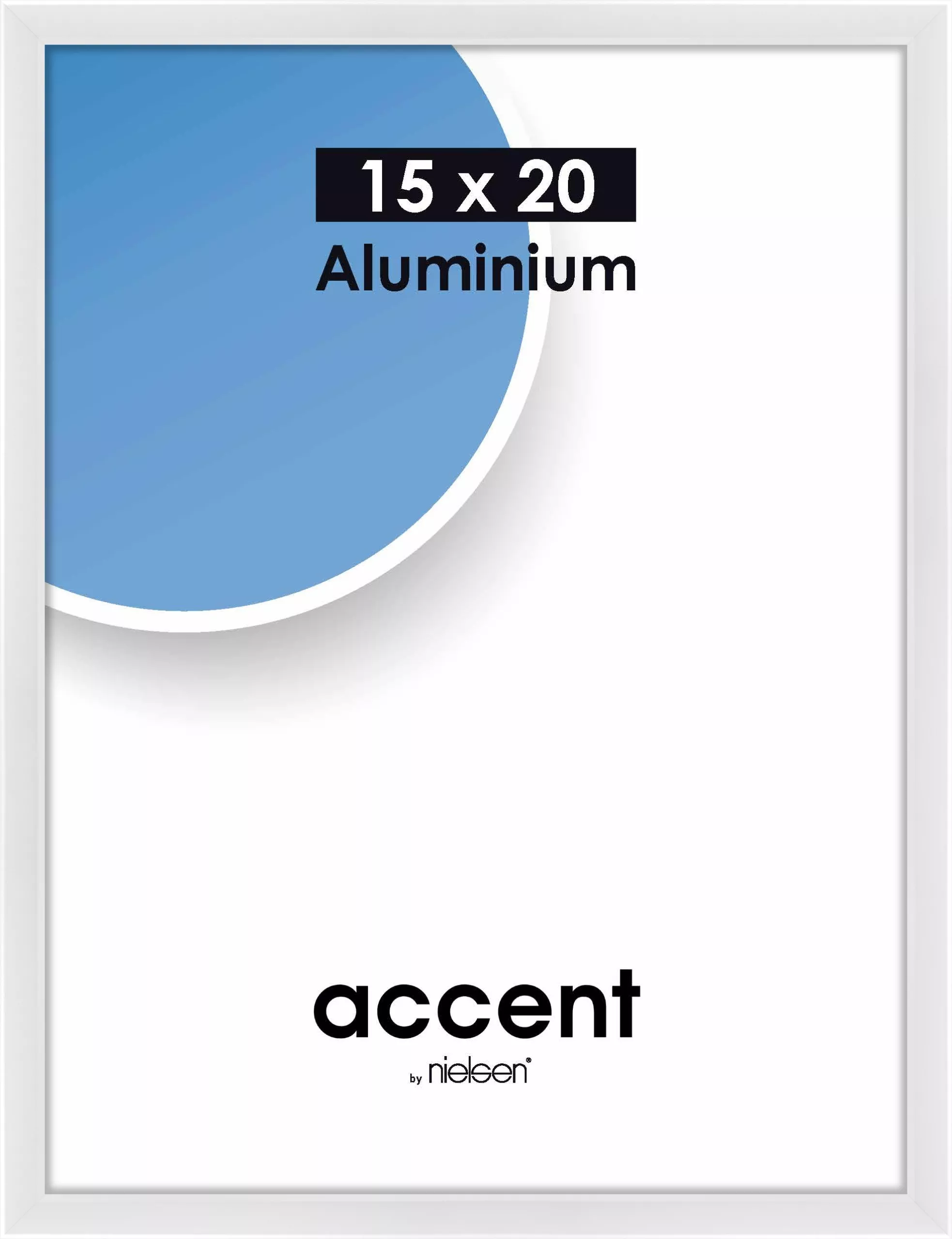 Wechselrahmen Accent Alu Weiß glanz 15,0 x 20,0 cm