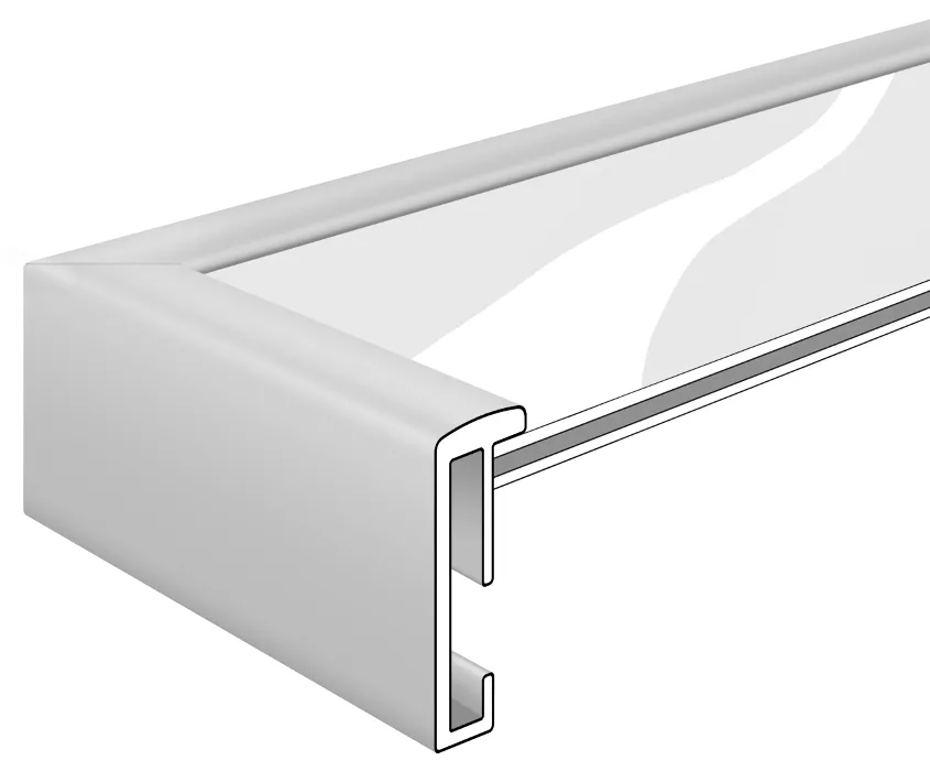 Alu-Bilderrahmen Duisburg Normalglas Altsilber 40 x 50cm