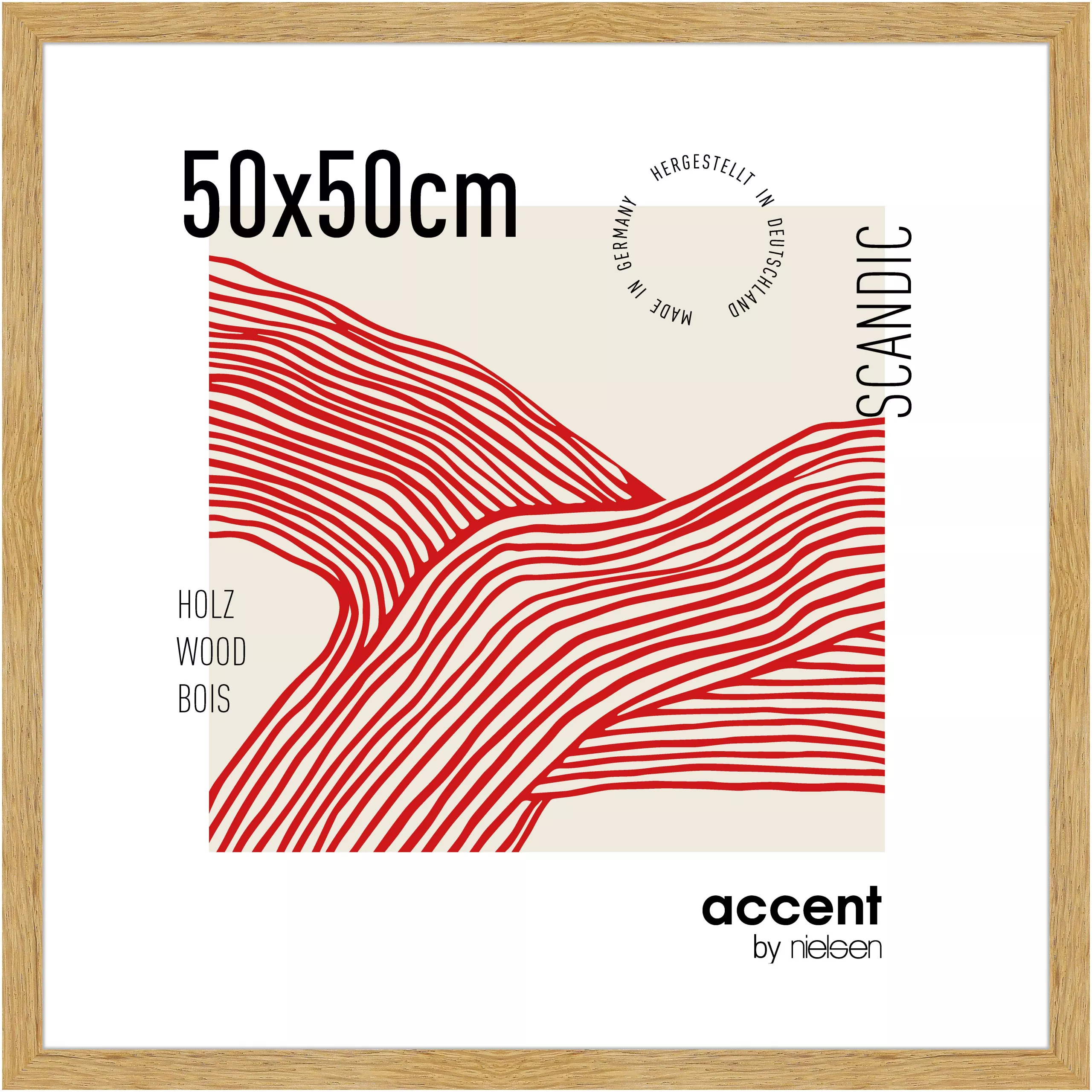 Holz Wechselrahmen Scandic 50,0 x 50,0 cm