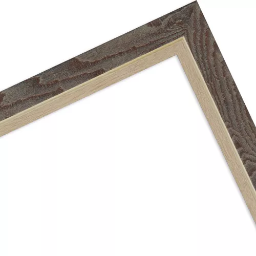 Holzrahmen Zittau Nussbaum 18x24 ohne Glas mit Rückwan