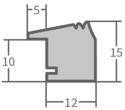 Holzrahmen Eberswalde Weiß 25x80 Normalglas