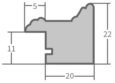 Holzrahmen Guben Blau, gemasert 10x10 Leerrahmen