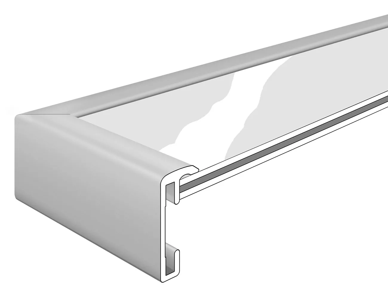 Wechselrahmen Accent Alu Silber matt 24,0 x 30,0 cm