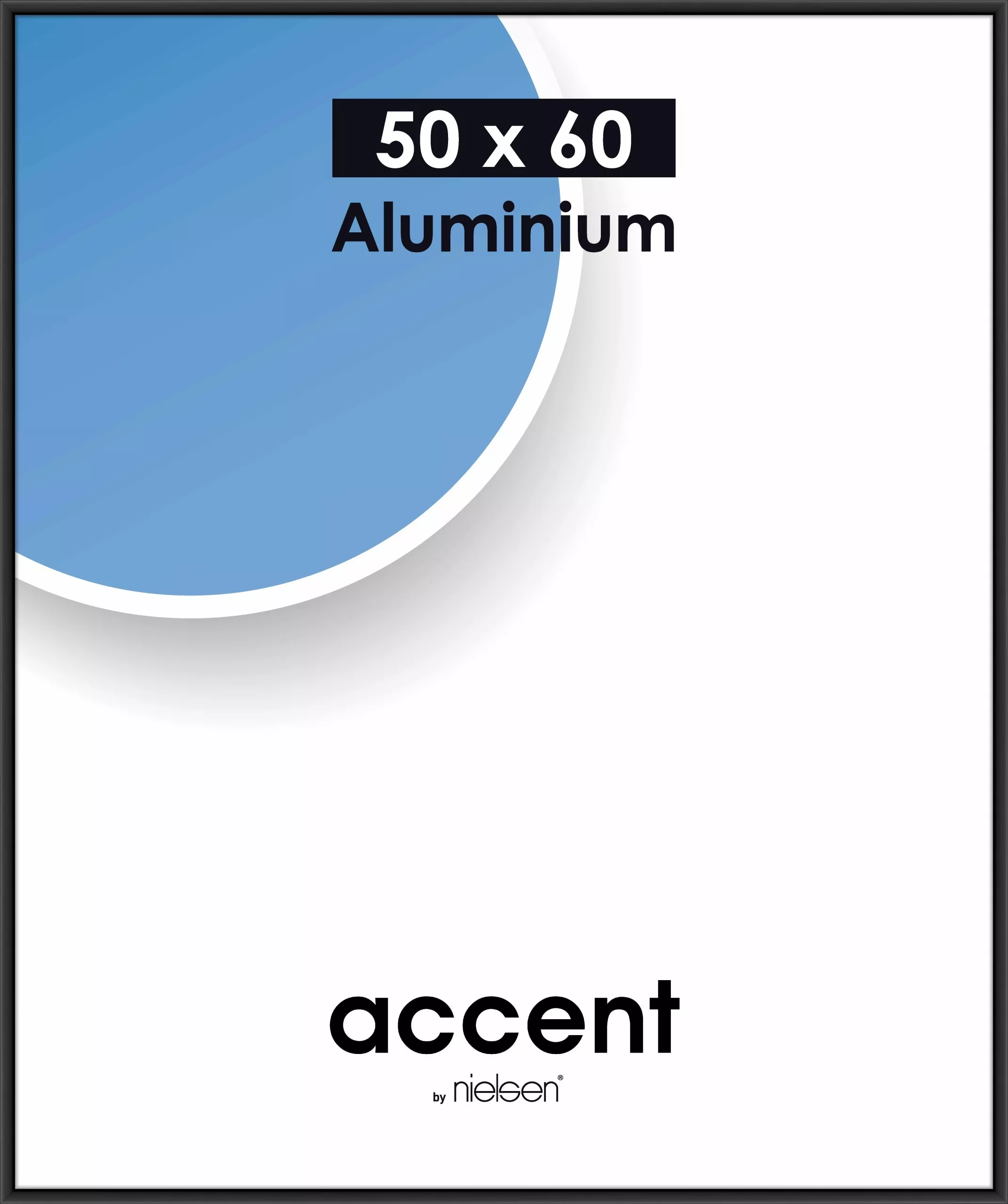 Wechselrahmen Accent Alu Schwarz matt 50,0 x 60,0 cm