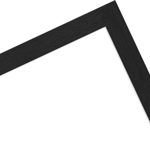 Holzrahmen Dahlen Schwarz, gemasert 45x60 ohne Glas mit Rückwand