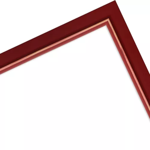 Holzrahmen Plauen Rot 24x30 ohne Glas mit Rückwand
