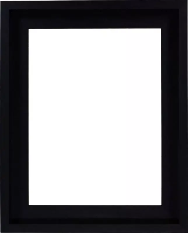 Schattenfugenrahmen Bretten Schwarz 20,0x20,0cm