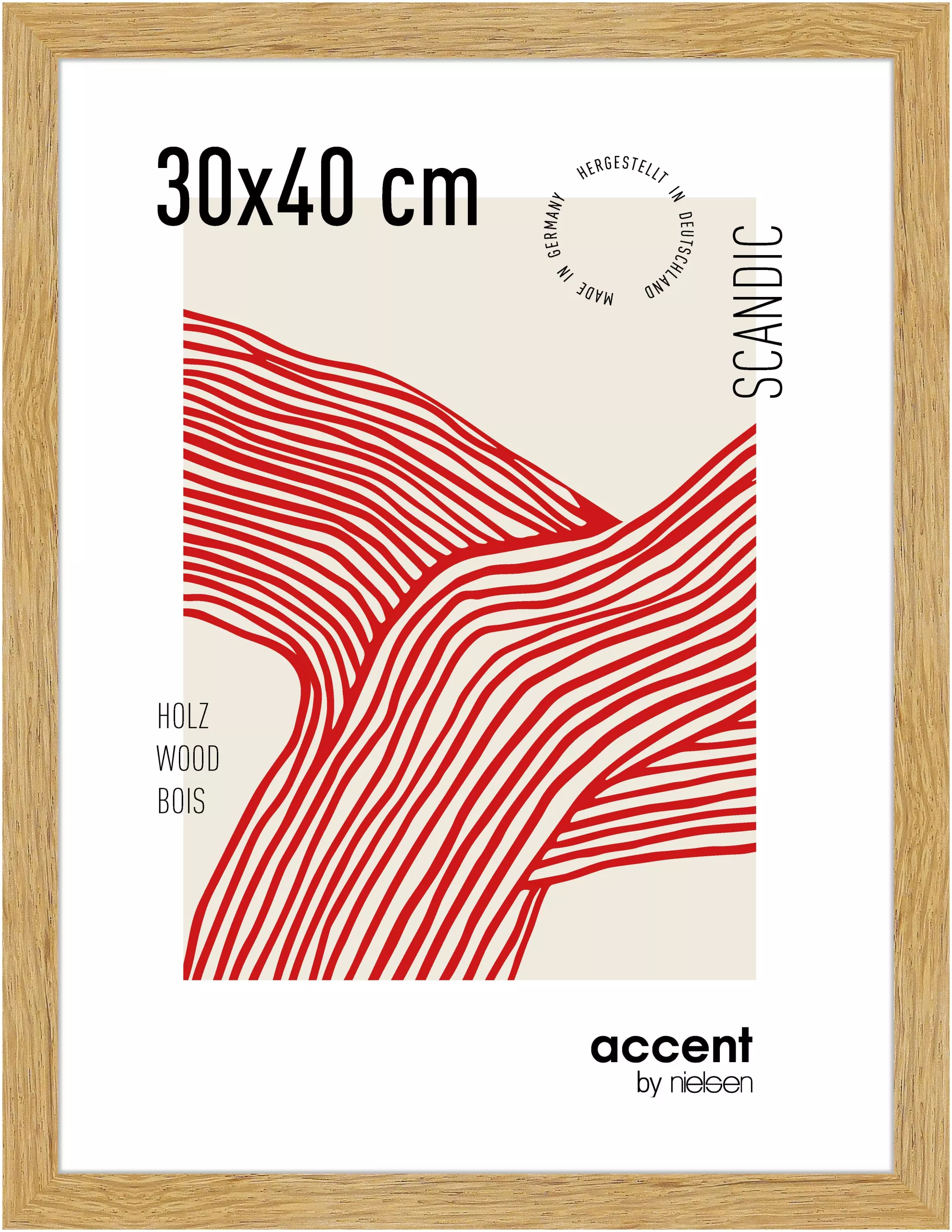 Holz Wechselrahmen Scandic 30,0 x 40,0 cm