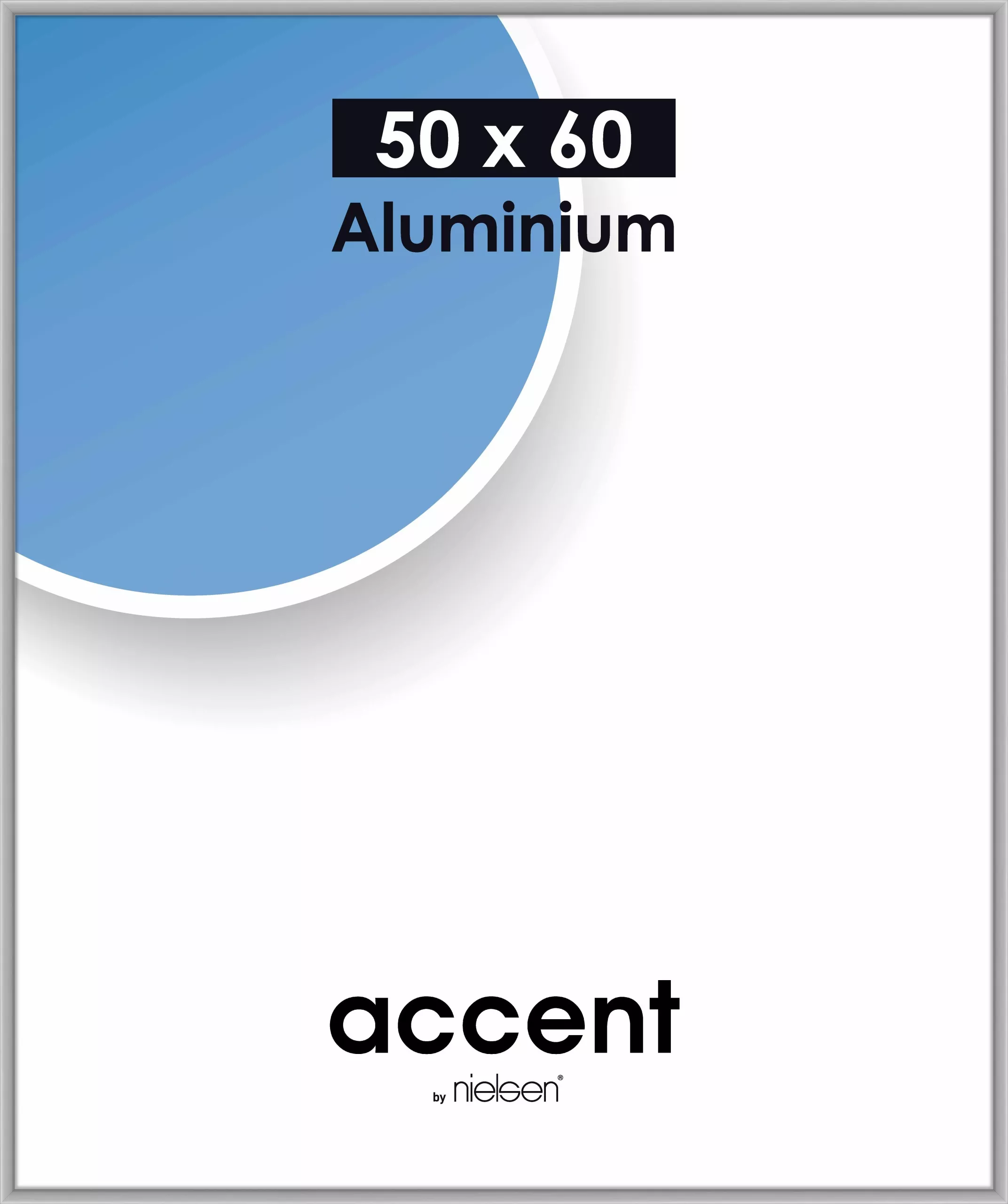 Wechselrahmen Accent Alu Silber matt 50,0 x 60,0 cm