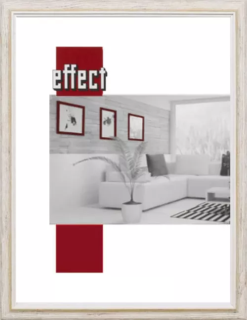 Holz-Bilderrahmen Calw Antireflex-Acrylglas weiss 80,0x120,0cm