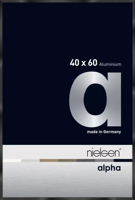 Alpha Alu Wechselrahmen Eloxal Schwarz glanz 40,0x60,0cm Normalglas
