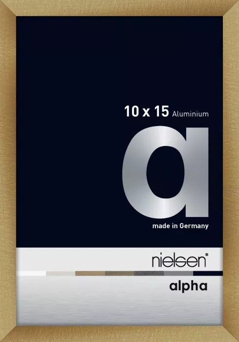 Alpha Alu Wechselrahmen Brushed Amber 10,0x15,0cm Normalglas
