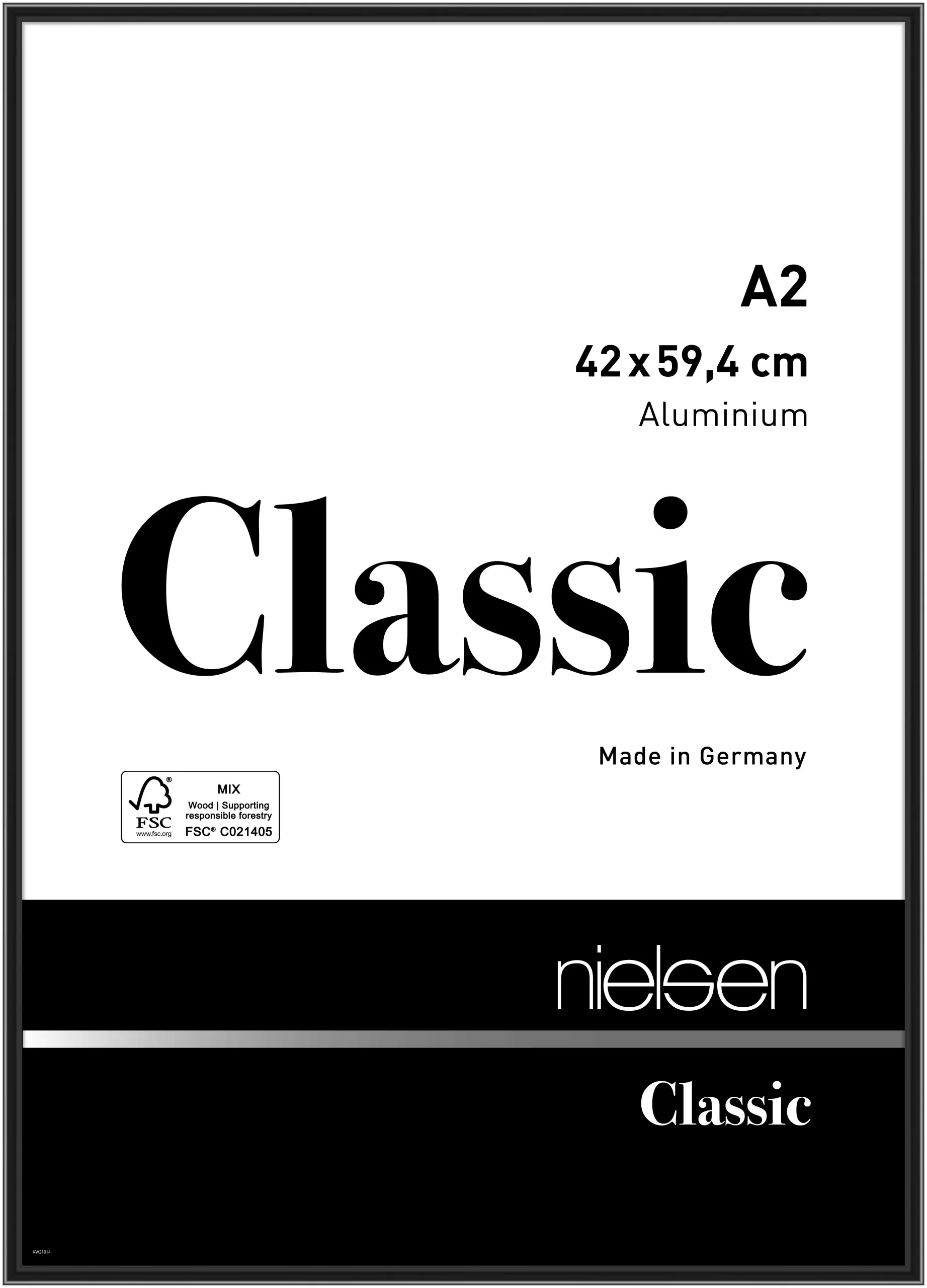 Nielsen Alurahmen Classic Schwarz glanz  42,0x59,4cm(Din A2)