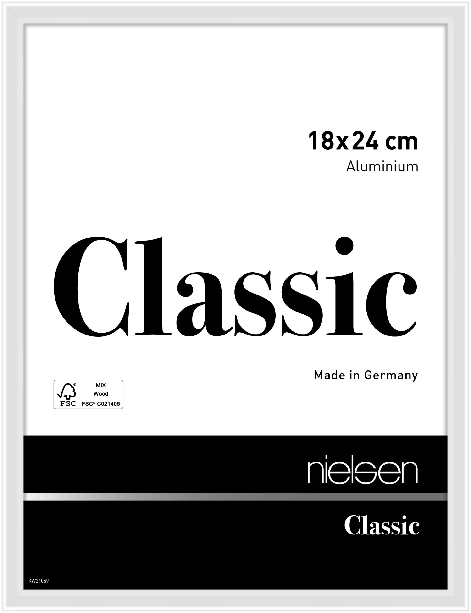 Nielsen Alurahmen Classic Weiß glanz 18,0x24,0cm