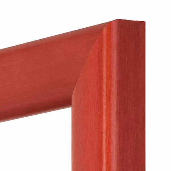 Holz-Bilderrahmen Esslingen Normalglas rot 13,0x18,0cm