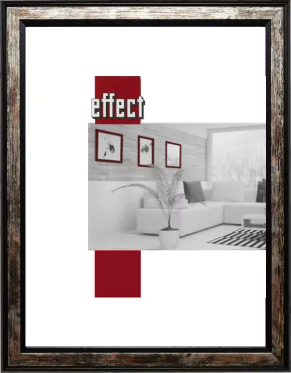 Holz-Bilderrahmen Tuttlingen Antireflex-Acrylglas Schwarz 90,0x120,0cm