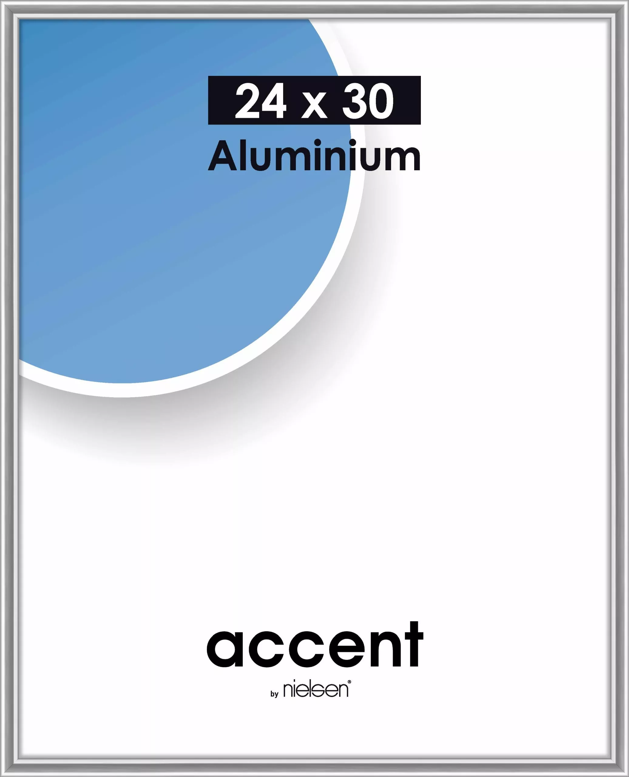 Wechselrahmen Accent Alu Silber glanz 24,0 x 30,0 cm