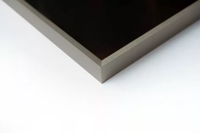 Alpha Alu Wechselrahmen Brushed Edelstahl 18,0x24,0cm Museumsglas