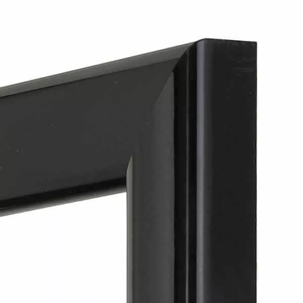 Holz-Bilderrahmen Esslingen Antireflexglas schwarz hochglanz 24,0x30,0cm