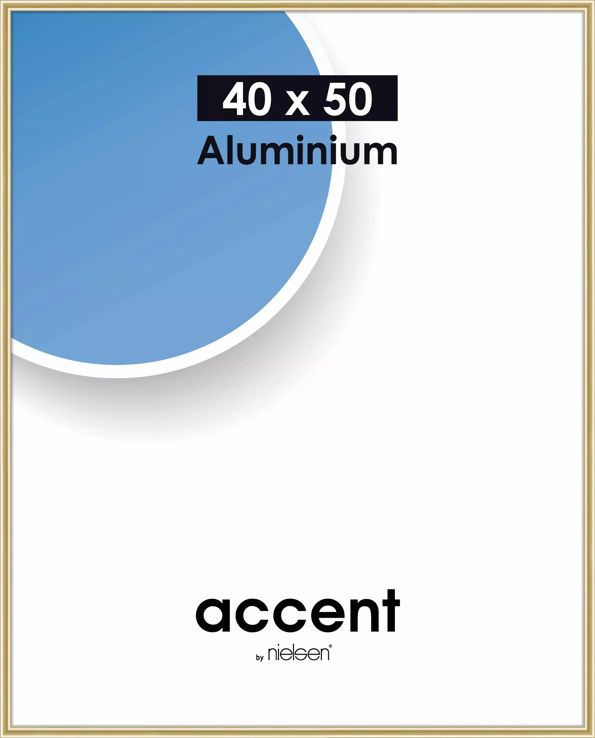 Wechselrahmen Accent Alu Gold glanz 40,0 x 50,0 cm