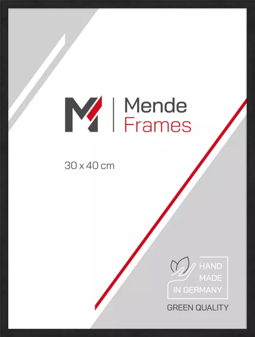 Alurahmen Weimar Schwarz 60x80 ohne Glas mit Rückwand