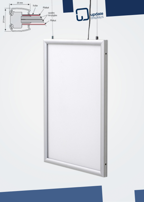 LED Leuchtrahmen Slim Frame Economy doppelseitig