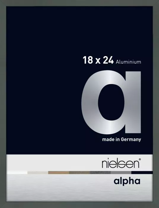 Alpha Alu Wechselrahmen Platin 18,0x24,0cm Normalglas