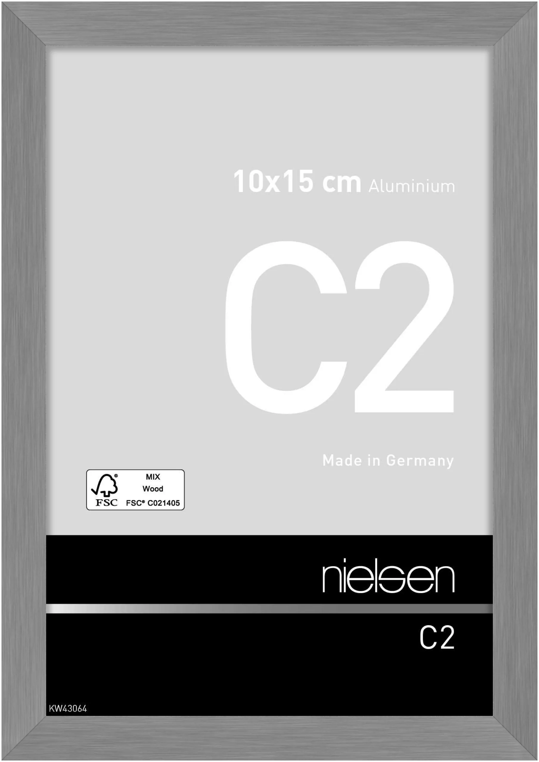 Alurahmen C2 Struktur Grau matt, 10,0x15,0cm