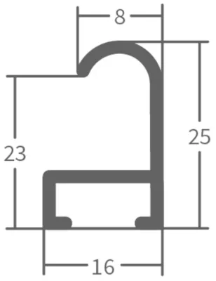 Alurahmen Wismar Silber-hell 70x100 Kunstglas