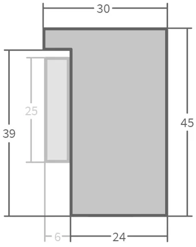 Holzrahmen Apolda Weiß, gemasert 15x15 Leerrahmen