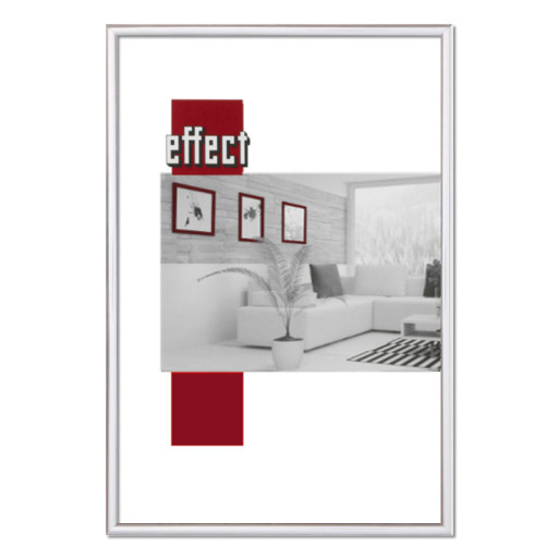 Kunststoff-Bilderrahmen "Art effect" Normalglas Silber glanz, 10,5 x 14,8 cm (A6)