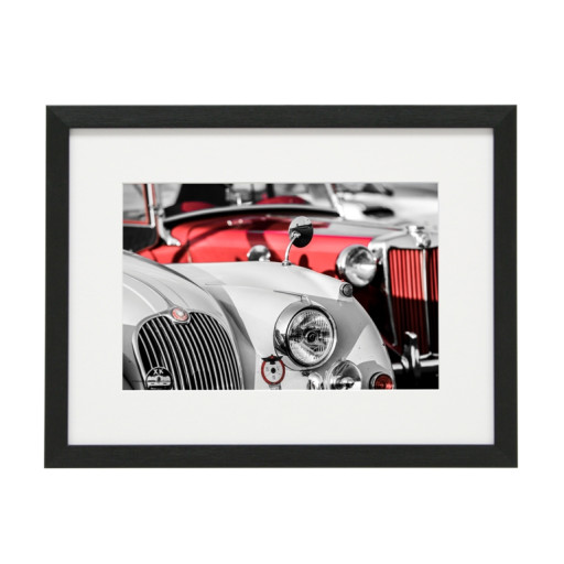 Gerahmtes Bild Oldtimer Cars Nr10 – Kunststoffrahmen Schwarz 60 x 80