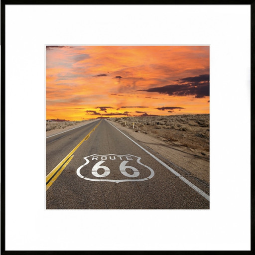 Nielsen Gerahmtes Bild „Route 66“ 50,0 x 50,0 cm