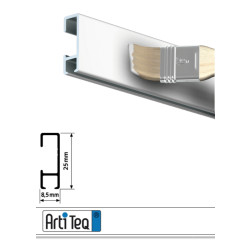 Bilderschiene Click Rail Weiß grundiert 200 cm