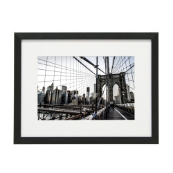 Gerahmtes Bild New York Nr10 – Kunststoffrahmen Schwarz