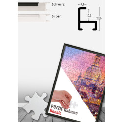 Alu Puzzlerahmen Donald für 300 bis 3.000 Teile mit Antireflex-Acrylglas